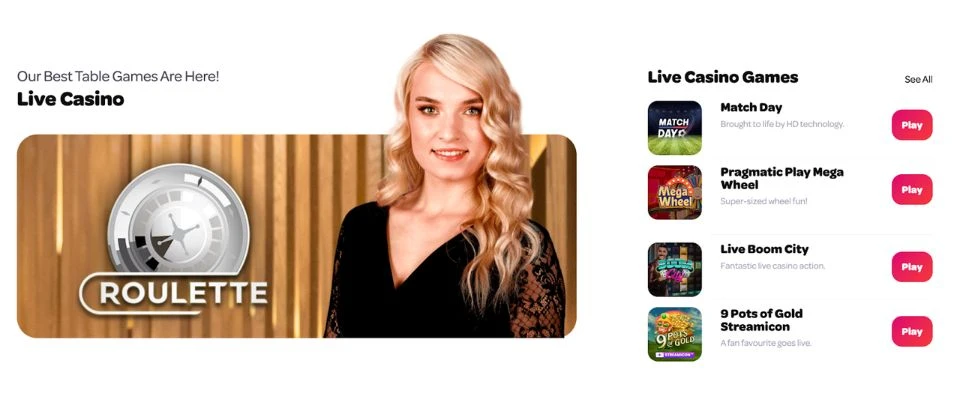 Spin Casino Live Games