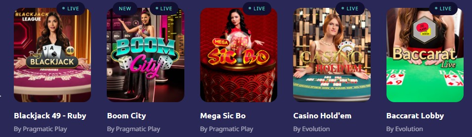 Spinaway live casino games