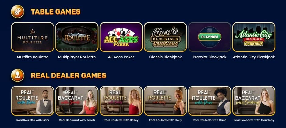 Yukon Gold Casino Live Games