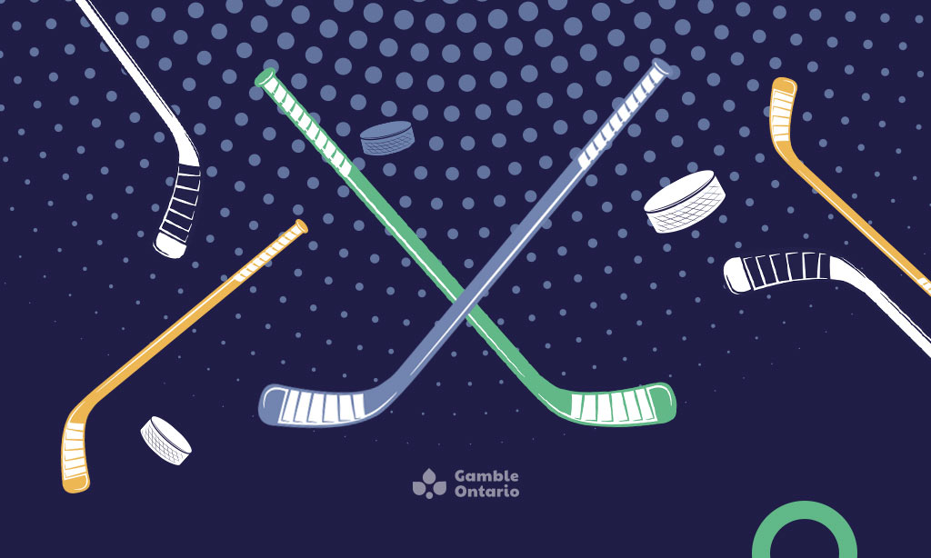Hockey Banner Image with hockey sticks