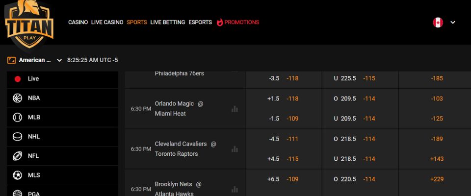 Titanplay Sports Betting Odds